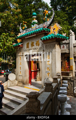 Ingresso facciata di un tempio ma a Macao da Hong Kong Cina Foto Stock