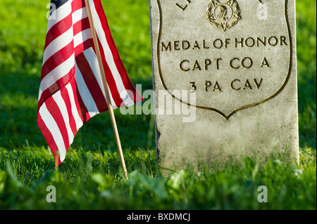 Oggetto contrassegnato per la rimozione definitiva di Gettysburg National Military Park Foto Stock