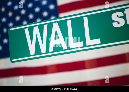 Wall Street sign Foto Stock