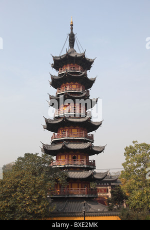 Pagoda al tempio Longhua a Shanghai in Cina Foto Stock