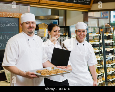 Orgogliosi dei lavoratori da forno Foto Stock