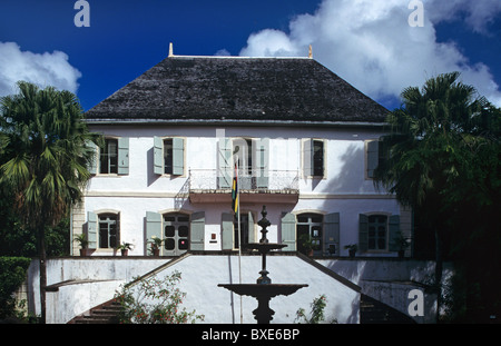 Lo Château des Robillards (1772), ex casa coloniale, ora la storia o Storico e Museo Navale di Mahebourg, Mauritius Foto Stock