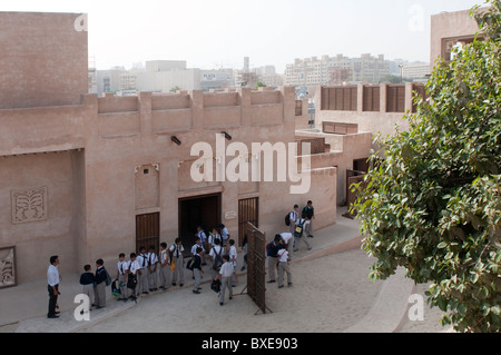 Lo sceicco Juma Al Maktoum, base dell'architettura tradizionale museo di Dubai Foto Stock