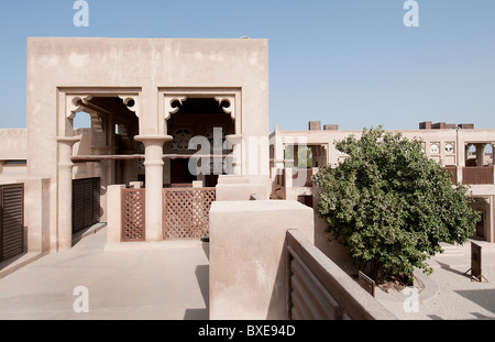 Lo sceicco Juma Al Maktoum, base dell'architettura tradizionale museo di Dubai Foto Stock