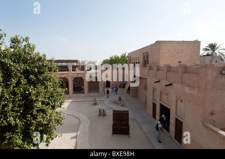 Lo sceicco Juma Al Maktoum, base dell'architettura tradizionale museo di Dubai Foto Stock