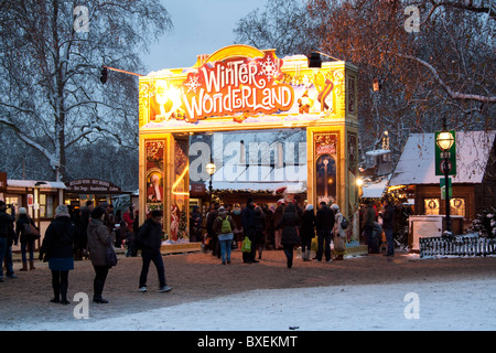 Winter Wonderland Fiera - Hyde Park - Londra Foto Stock