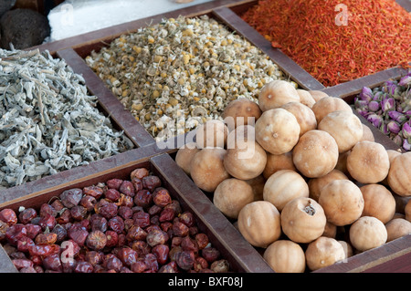 Il piccante souk nel quartiere di Deira Dubai Foto Stock