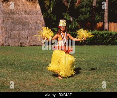 La ballerina hawaiana, Kodak Hula mostrano, Honolulu Oahu, Hawaii, Stati Uniti d'America Foto Stock