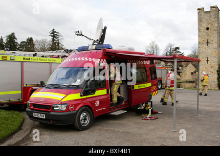 Kent Fire e servizio di salvataggio il comando veicolo Foto Stock