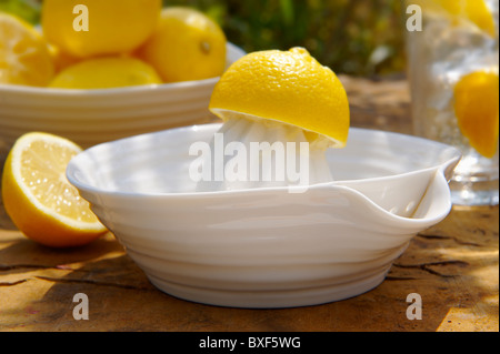 Home fatto limonata al di fuori Foto Stock