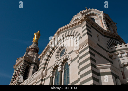 La chiesa di Notre Dame de la Garde, Marsiglia, Francia Foto Stock