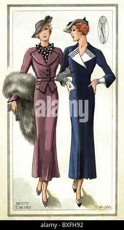 moda, anni '30, moda del ladie, moda elegante, xx secolo, storico, storico, abbigliamento, abiti, abiti, indosso, eleganza, gonna, pelliccia, alta società, guanti, rivista, motivi, beauty, mannequin, modello, modella moda, mannequins, modelli, modelli moda, lunghezza intera, abito pomeridiano, moda di strada, cappello, cloqu, donne, abito di lana, abito, nostalgia, uomo, donna, donna, donna, donna, donna, donna, donna, donna, donna, donna, donna, donna, donna, donna, lana, lana, lana, lana, lana, Donna, diritti-aggiuntivi-clearences-non disponibile Foto Stock