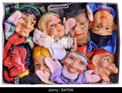 Giocattoli, marionetta, Punch e Judy, figure, Germania, circa 1972, diritti aggiuntivi-clearences-non disponibili Foto Stock