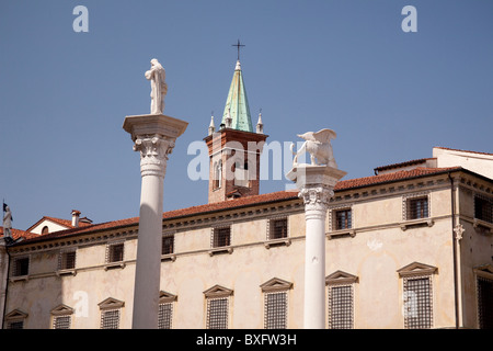 Colonne in Piazza dei Signori in Vicenza Italia Italy Foto Stock