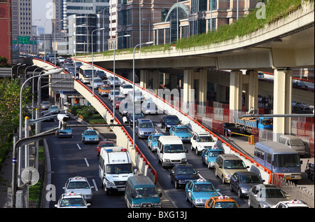 Ora di punta in Cina a Shanghai. Foto prese al 24 di novembre 2010 Foto Stock