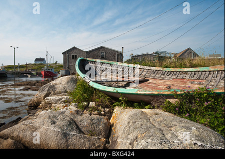 Vecchio peschereccio Peggy's Cove, Nuova Scozia, Canada. Foto Stock