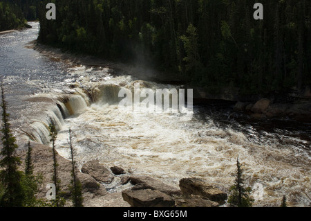 Sambaa Deh Falls, Sambaa Deh cade parco territoriale, Northwest Territories, Canada. Foto Stock