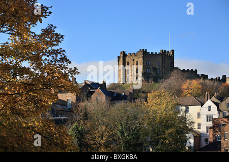 Il mastio del castello di Durham, ora un college dell Università di Durham. Co. Durham, North East England, Regno Unito Foto Stock