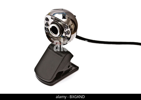 Digital webcam isolati su sfondo bianco Foto Stock