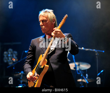 Paul Weller eseguendo in Jersey Live Festival Settembre 2010 Foto Stock