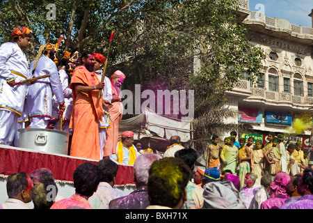 Holi, festival di colori, Mathura, India Foto Stock