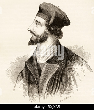 Jan Hus, c.1369 a 1415 aka John Huss. Sacerdote ceca, filosofo e riformatore. Foto Stock