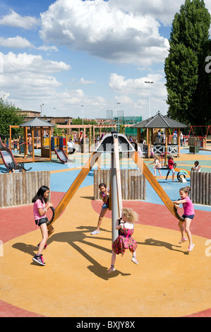 Parco giochi per bambini a Hampstead Heath, London, England, Regno Unito Foto Stock