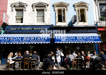 Maison Bertaux in Greco Street, Soho, London, England, Regno Unito Foto Stock