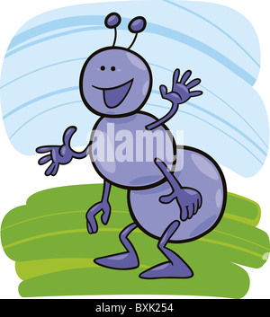 Illustrazione del fumetto di divertenti ant Foto Stock