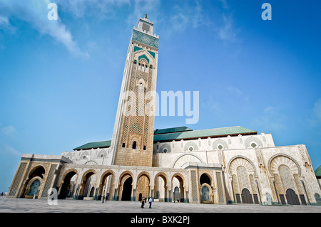 Il Hassen II Mosque (La Grande Mosquée Hassan II) sul Boulevard Sidi Mohammed, Casablanca, Marocco. Foto Stock