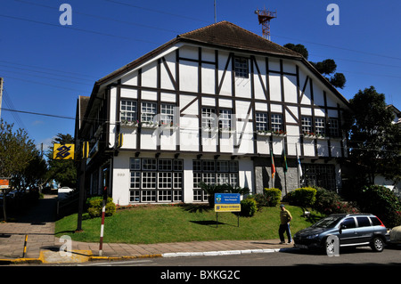 Tipico tedesco edificio in stile coloniale, Nova Petropolis, Rio Grande do Sul - Brasile Foto Stock