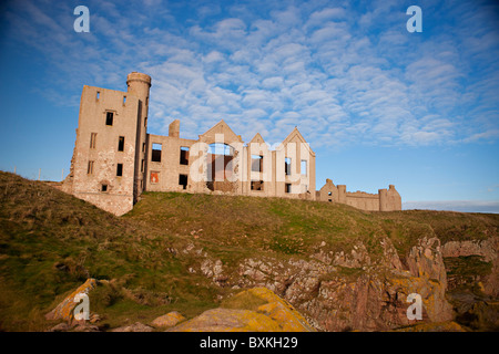 Il castello di Slains, Cruden Bay, Aberdeenshire Foto Stock