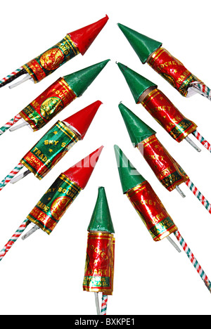 Bottiglia di razzi- Uno dei molti tipi di petardi, Foto Stock