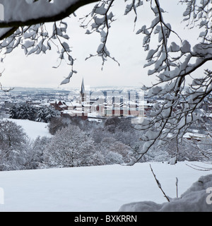 Scene di neve intorno a Chesterfield Derbyshire East Midlands England dopo la neve pesante nel dicembre 2010 Foto Stock