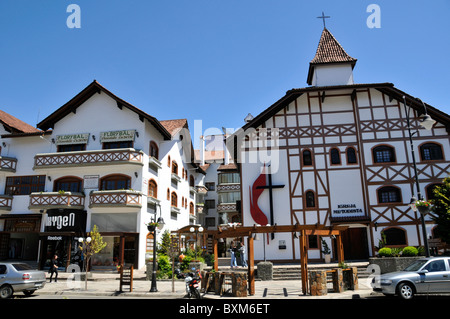 Chiesa Metodista di downtown Gramado, Rio Grande do Sul - Brasile Foto Stock