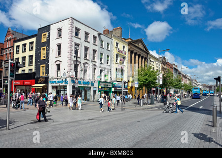 O'Connell Street a Dublino in Irlanda Foto Stock