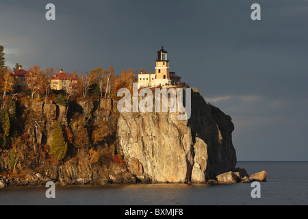 Split Rock faro sulla sponda nord del lago Superior, Minnesota. Foto Stock