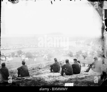 Cumberland atterraggio, Virginia. Accampamento federale sul fiume Pamunkey Foto Stock