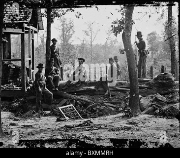 Atlanta, Georgia (vicinanze). Federale di picchetti prima della città Foto Stock