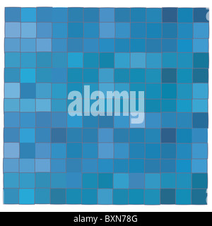 Mosaico blu sullo sfondo Foto Stock