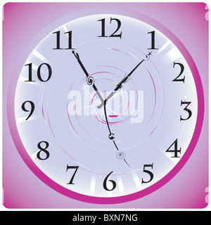 Viola orologio desktop Foto Stock