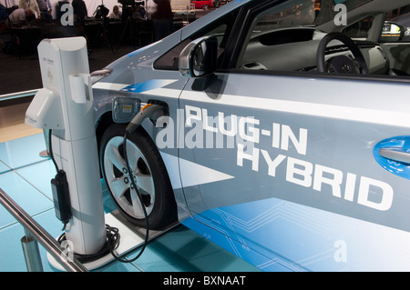 La Toyota Prius Plug-in hybrid al 2010 North American International Auto Show di Detroit Foto Stock