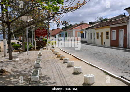 Street e case a Ribeirao da Ilha di Florianopolis, Santa Catarina, Brasile Foto Stock