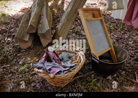 Una rievocazione storica di un confederato camp a Blenheim storico, Fairfax, Virginia. Foto Stock