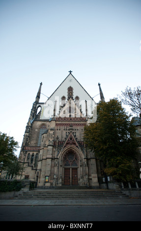 Thomaskirche o St. Thomas Church, di Leipzig, in Sassonia, Germania, Europa Foto Stock