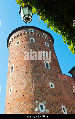 Torre del Castello di Wawel a Cracovia, Polonia Foto Stock