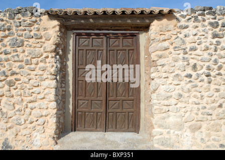 Doppie porte di finca restaurata, nr Balones, Vall de Seta, Provincia di Alicante, Comunidad Valenciana, Spagna Foto Stock