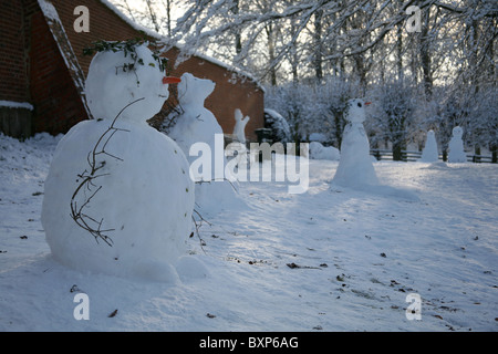 Pupazzo di neve la concorrenza Foto Stock