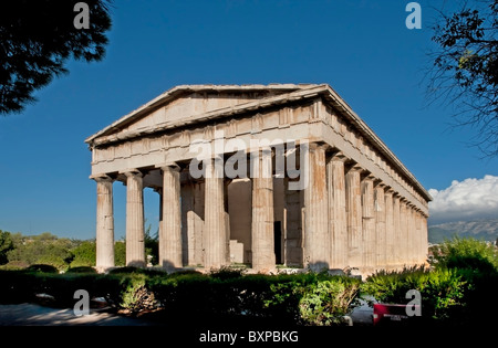 Tempio di Efesto, (O) Hepaistos il tempio meglio conservato di Atene antica che è nell'antica Agorà Foto Stock