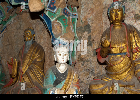 3 Religioni hall - Buddista Confuscious &. Appendere il monastero, Xuankong tempio, Datong, Hunyuan county, Cina. Foto Stock